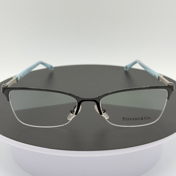 Tiffany TF1111-B 6097 Italy Black Silver HalfRim Eyeglasses Frames Women NOTE - Picture 2 of 10